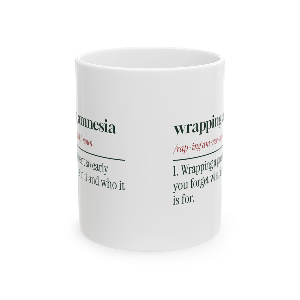 Funny Christmas Coffee Mug Wrapping Amnesia Dictionary For Shoppers