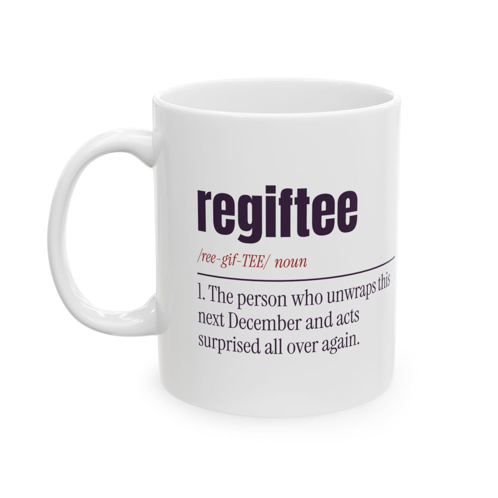 Funny White Elephant Coffee Mug Regiftee Definition For Gift Swaps