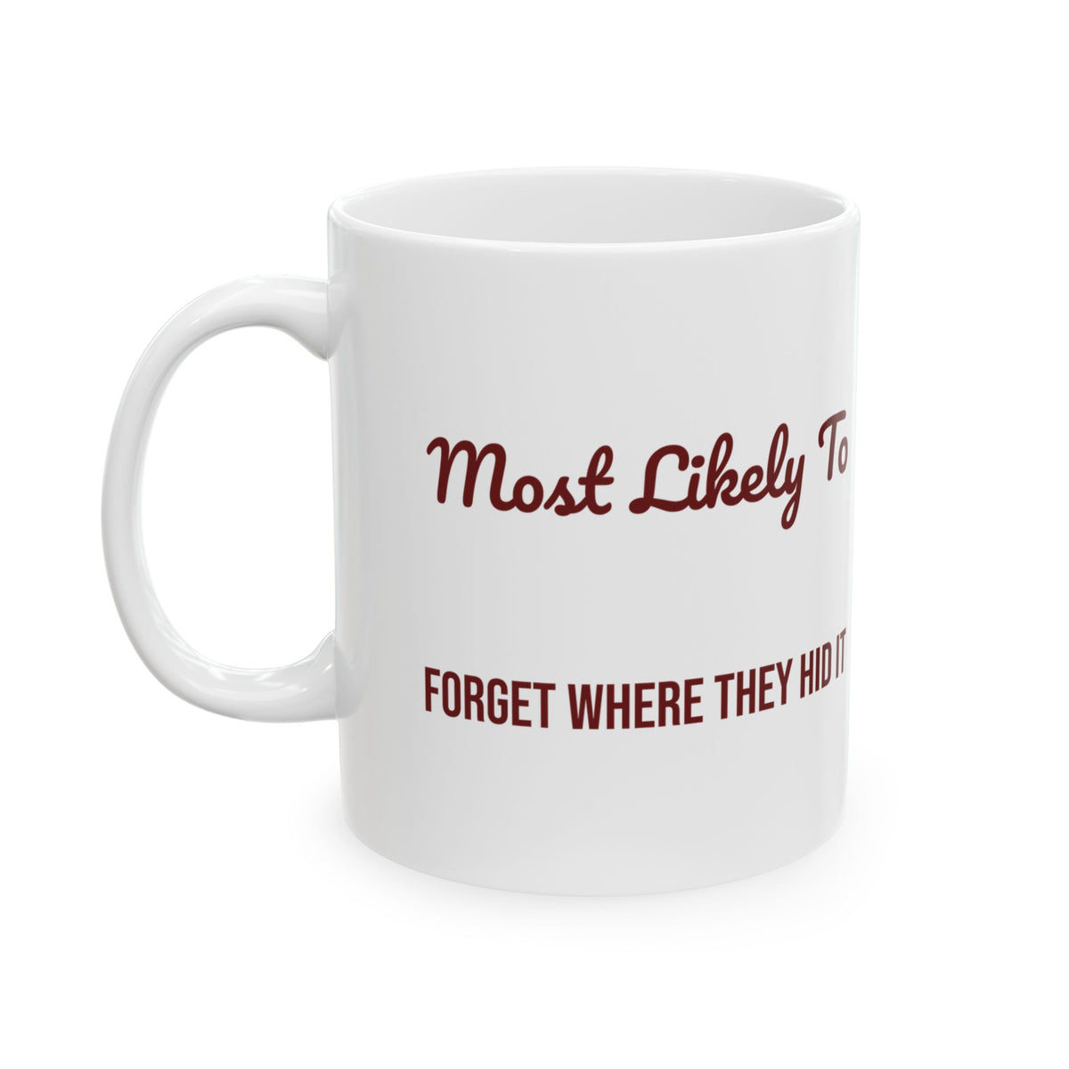 Funny Christmas Family Coffee Mug Most Likely To Forget Where They Hid It
