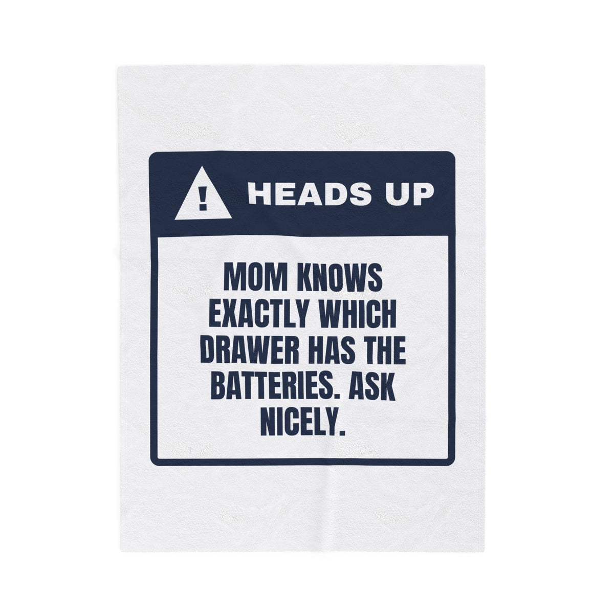 Funny Christmas Mom Throw Blanket Mom Knows The Battery Drawer