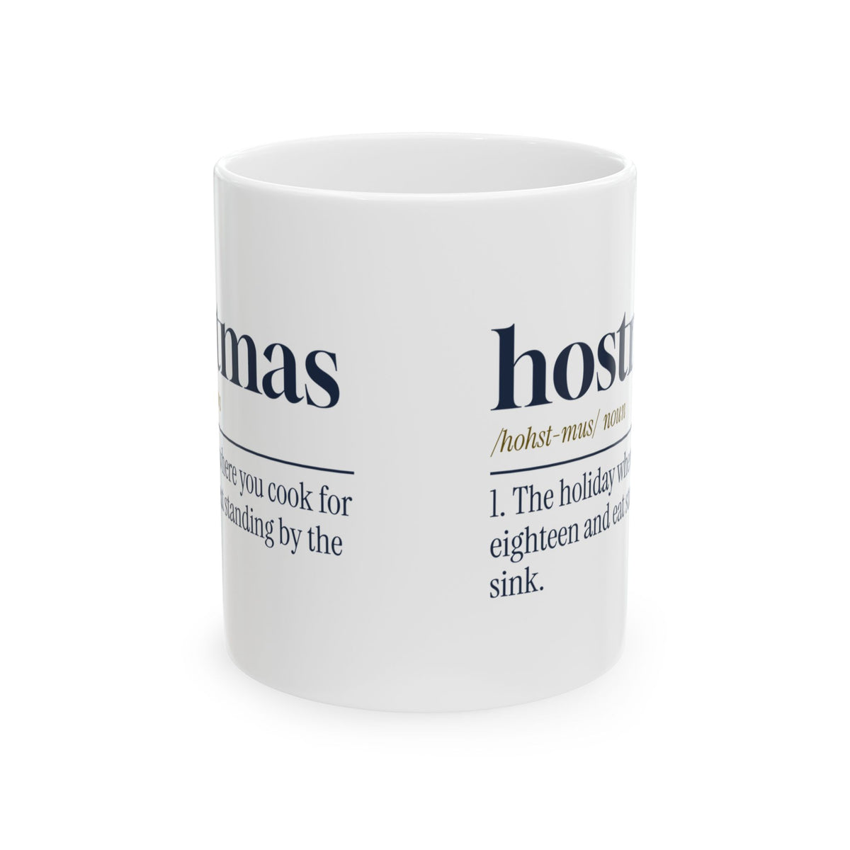 Funny Christmas Host Coffee Mug Hostmas Dictionary Definition