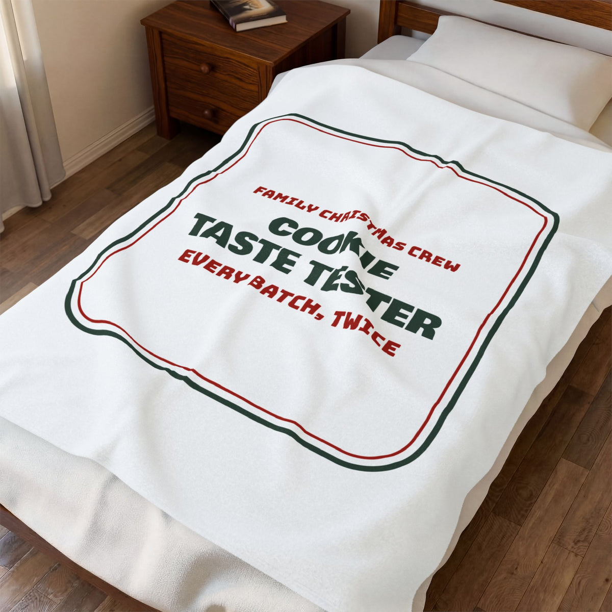 Matching Family Christmas Throw Blanket Cookie Taste Tester Family Crew
