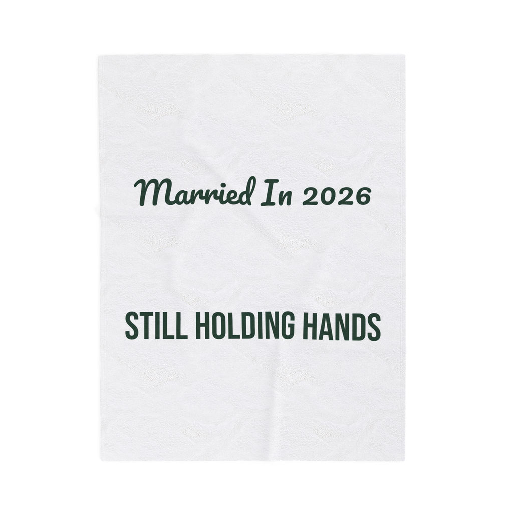 Newlywed Christmas Throw Blanket Married In 2026 Still Holding Hands