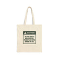 Funny Christmas Cat Tote Bag Tree Skirt Taken Caution Label