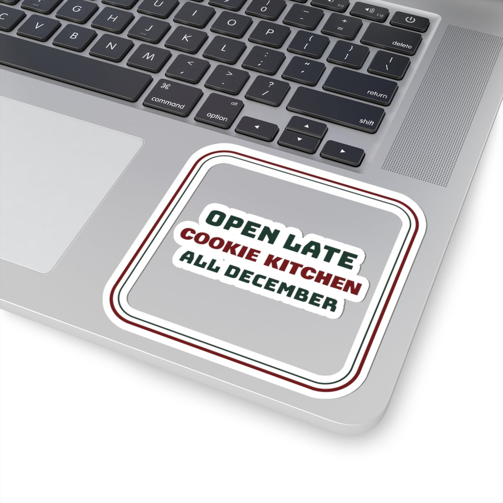Christmas Sticker Cookie Kitchen Open Late All December For Bakers