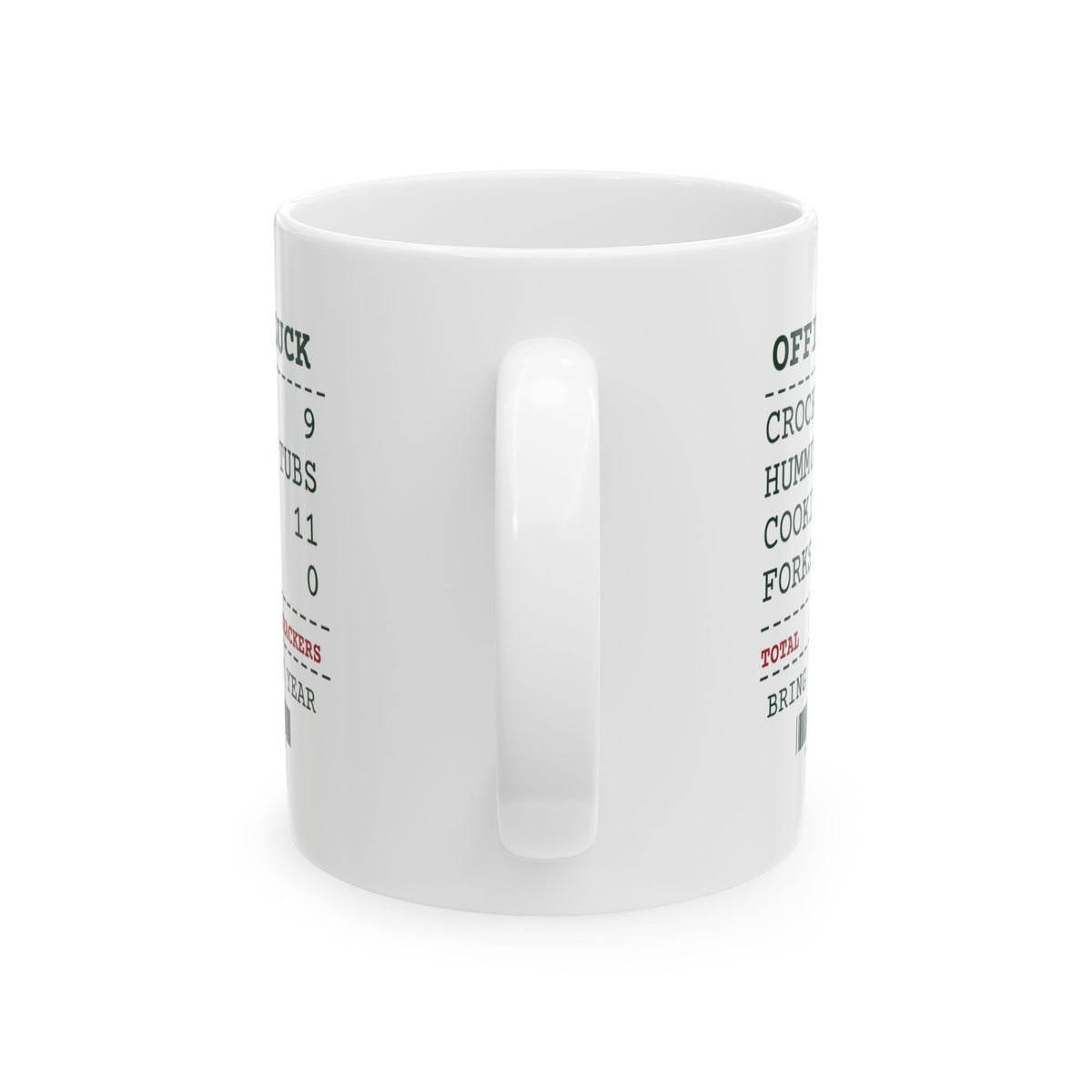 Funny Christmas Coffee Mug Office Potluck Forks 0 Receipt For Coworkers