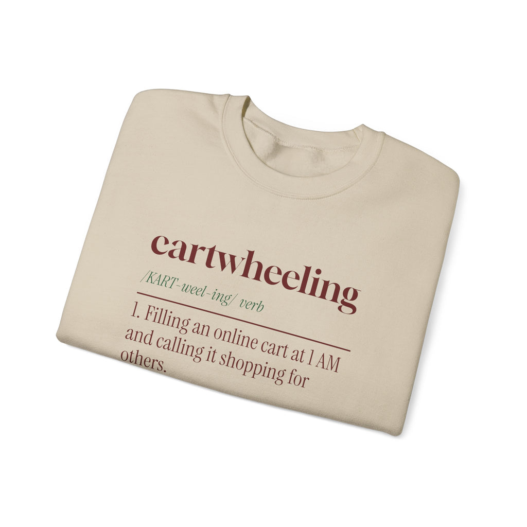 Funny Christmas Shopping Sweatshirt Cartwheeling Dictionary Definition