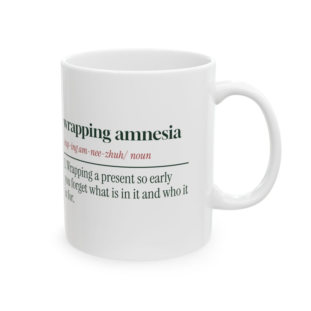 Funny Christmas Coffee Mug Wrapping Amnesia Dictionary For Shoppers