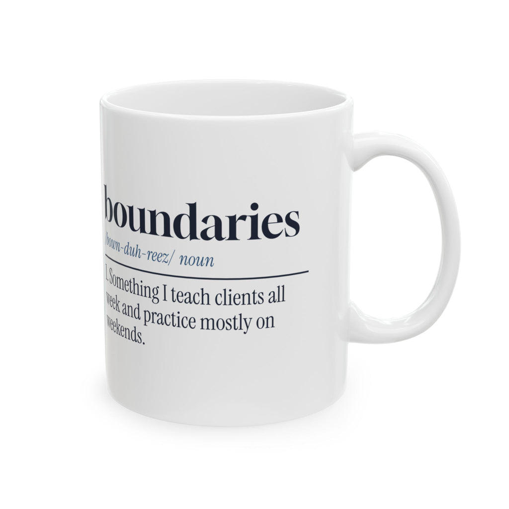 Funny Social Worker Mug Boundaries Weekends Only Dictionary Definition