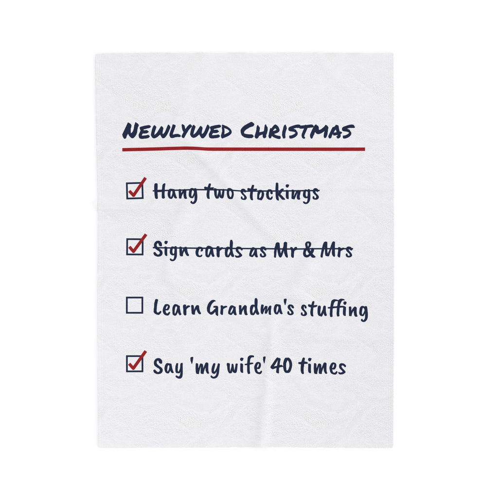 Funny Christmas Throw Blanket Newlywed Christmas Checklist For New Husbands