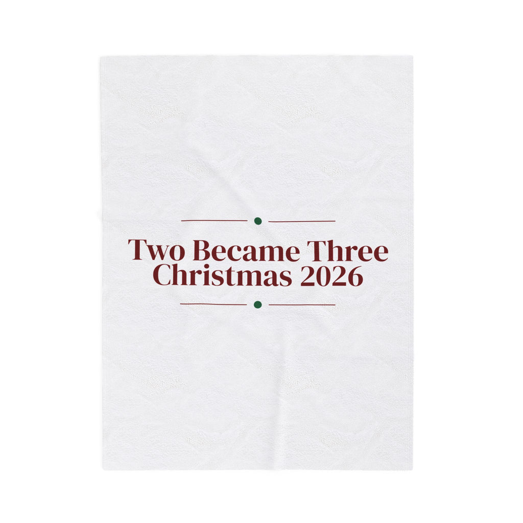 Christmas Throw Blanket Two Became Three Christmas 2026 New Baby