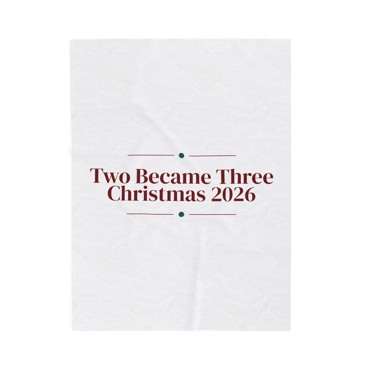 Christmas Throw Blanket Two Became Three Christmas 2026 New Baby