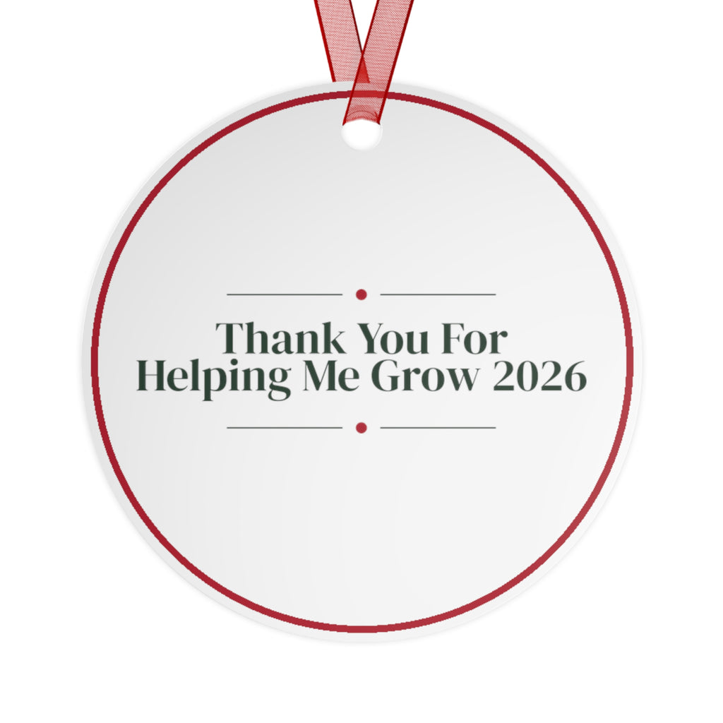 Christmas Teacher Ornament Thank You For Helping Me Grow 2026