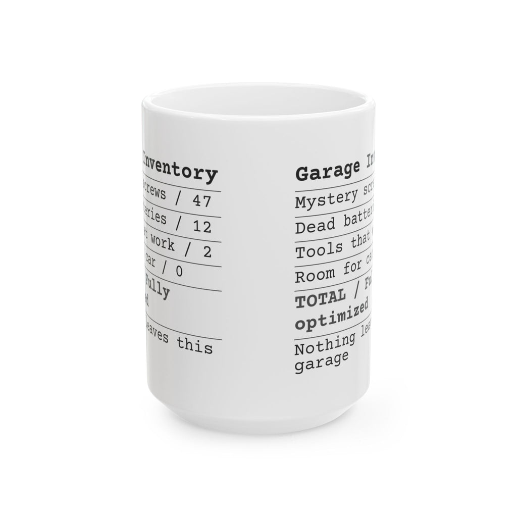 Garage Inventory Receipt Coffee Mug Fully Optimized For Dad