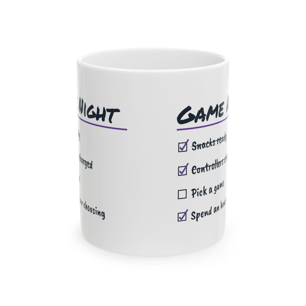 Funny Gamer Coffee Mug Game Night Checklist Spend An Hour Choosing
