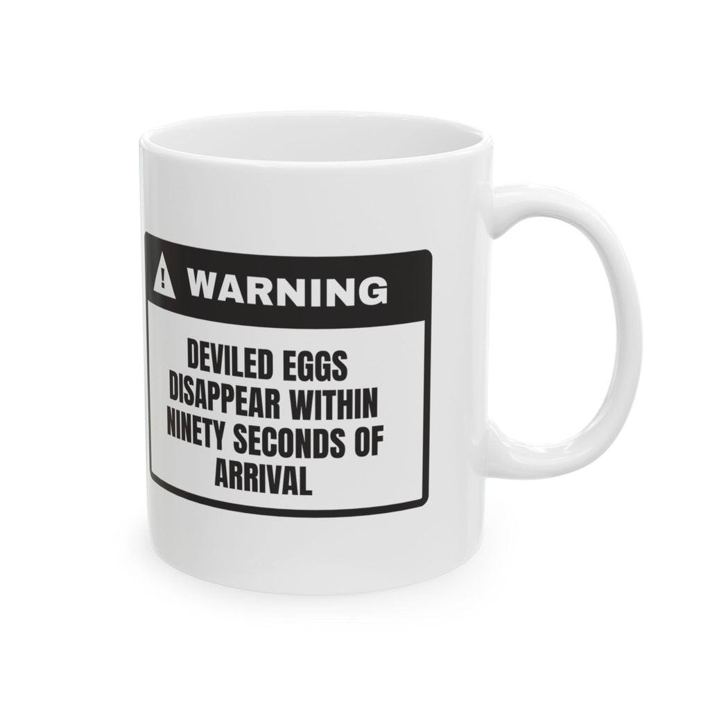 Funny Deviled Egg Coffee Mug Warning Label For Brunch Host