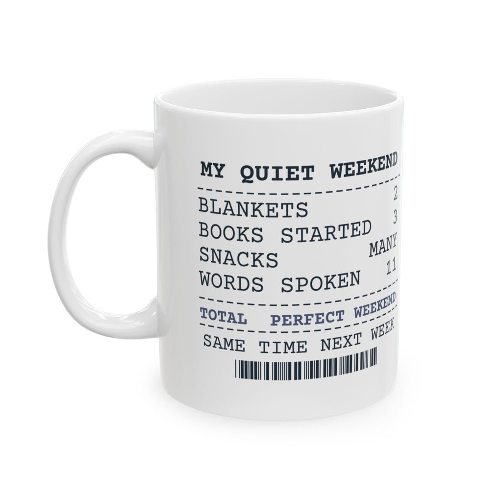 Funny Introvert Coffee Mug Words Spoken This Weekend Receipt