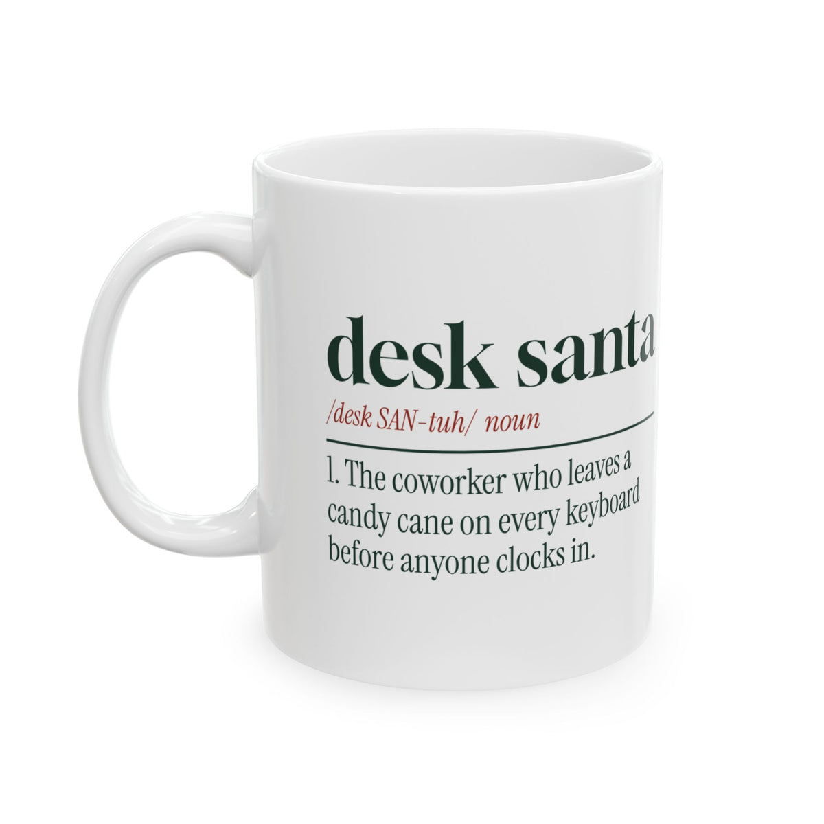 Funny Christmas Coworker Coffee Mug Desk Santa Dictionary Definition