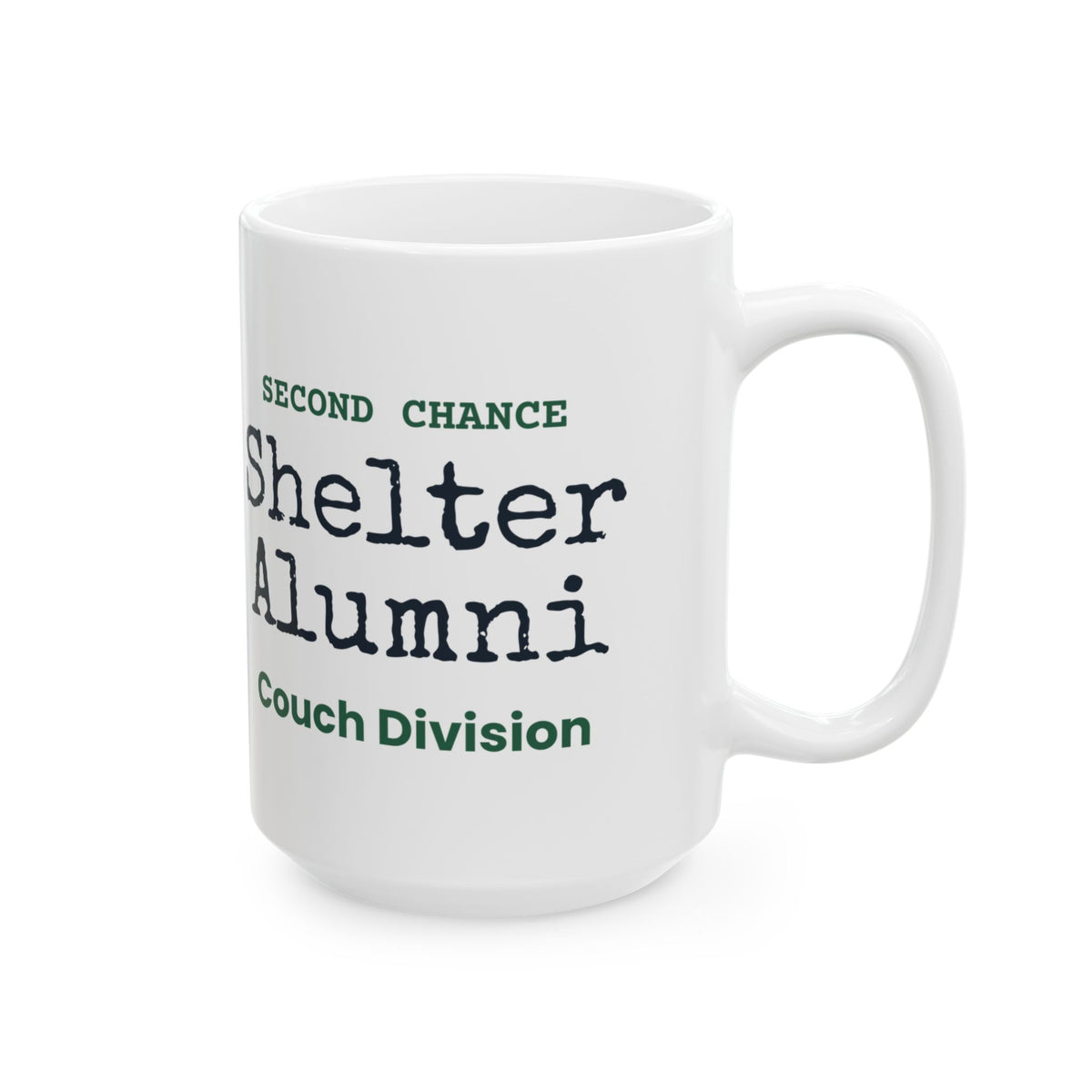 Funny Rescue Dog Coffee Mug Shelter Alumni Couch Division
