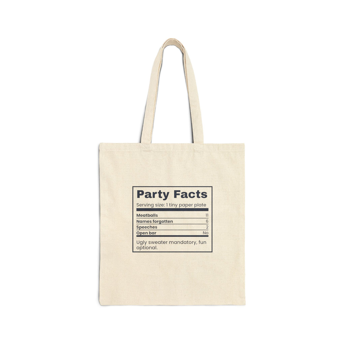 Funny Christmas Coworker Tote Bag Office Party Facts Label