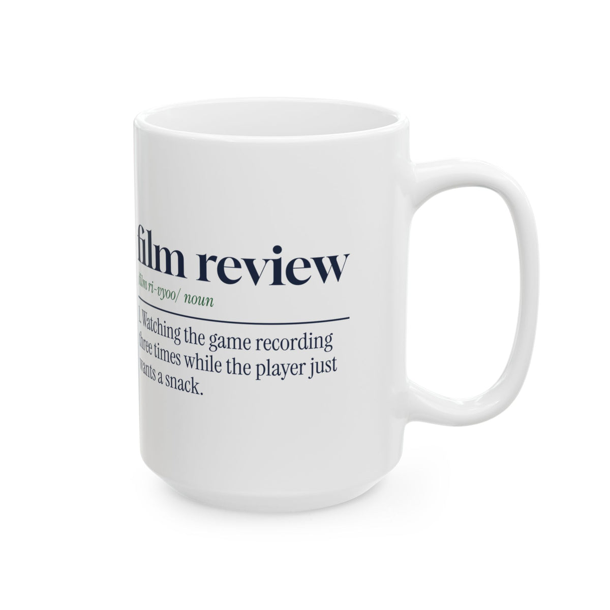 Funny Football Dad Coffee Mug Film Review Dictionary Definition