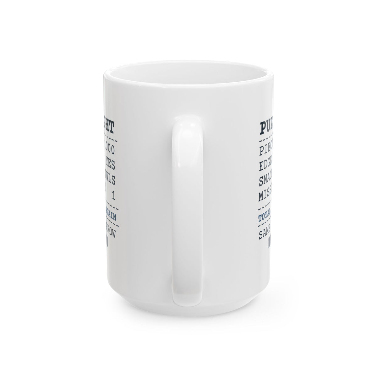 Funny Puzzle Coffee Mug Puzzle Night Receipt For Jigsaw Lovers