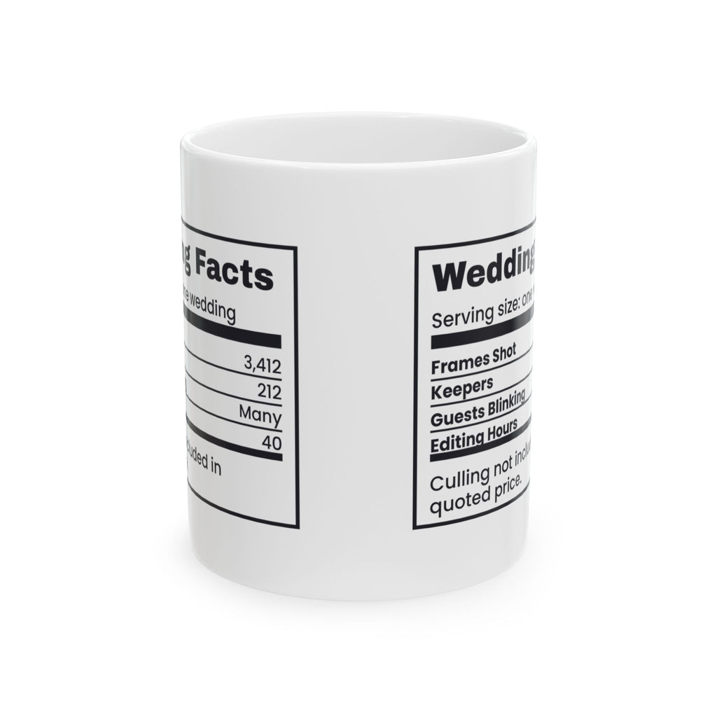 Funny Photography Coffee Mug Wedding Facts 3412 Shots 212 Keepers