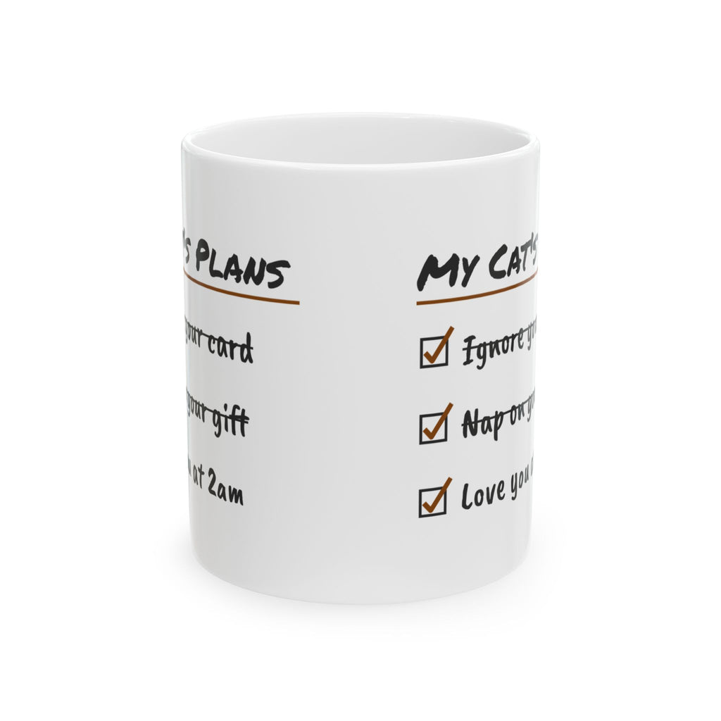 Funny Cat Valentine Checklist Coffee Mug For Cat Owners