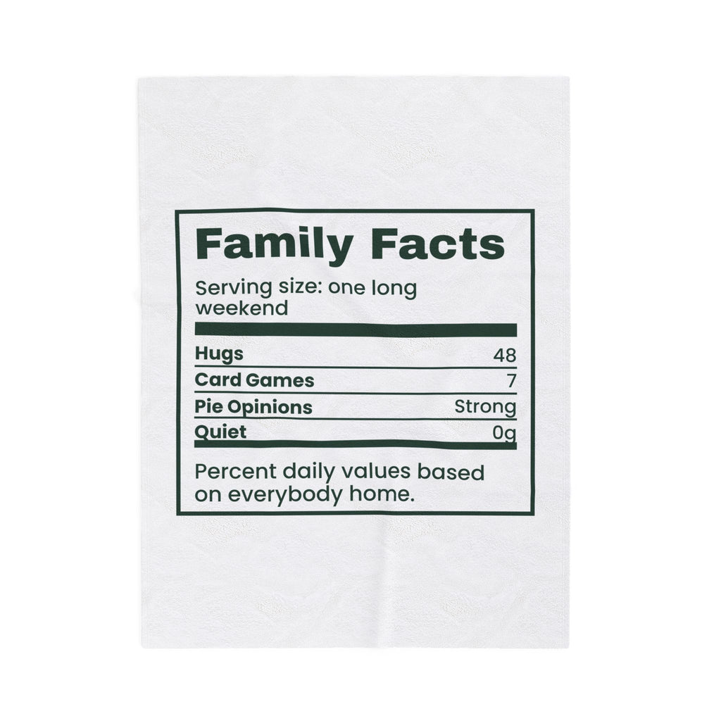 Funny Christmas Throw Blanket Family Facts Label For Matching Sets