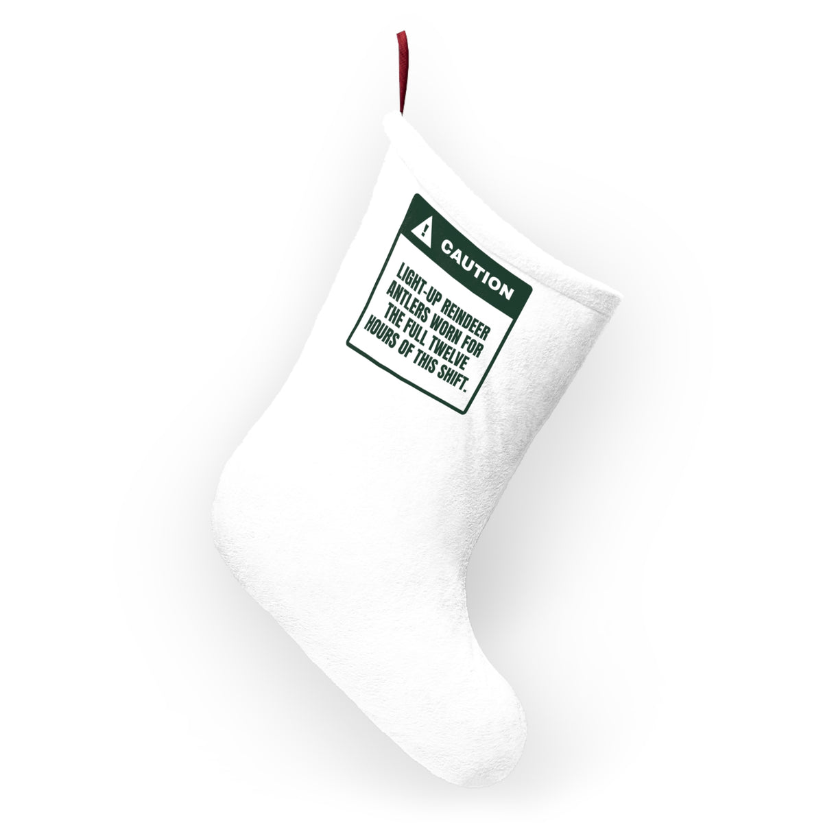 Funny Christmas Nurse Christmas Stocking Light-Up Antlers Twelve Hour Shift