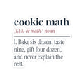 Funny Christmas Baking Sticker Cookie Math Dictionary Definition