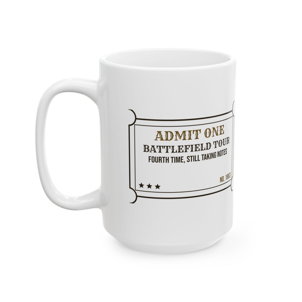 Funny History Coffee Mug Battlefield Tour Fourth Time Still Taking Notes