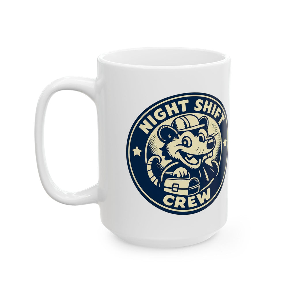 Night Shift Crew Funny Retro Possum Night Shift Worker Coffee Mug