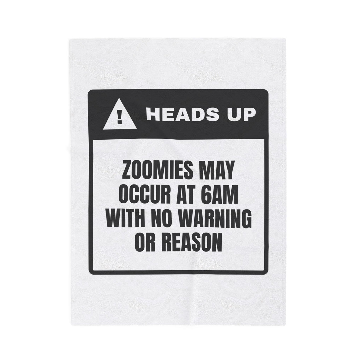Funny Dog Dad Warning Throw Blanket Zoomies At 6am For Dog Owner