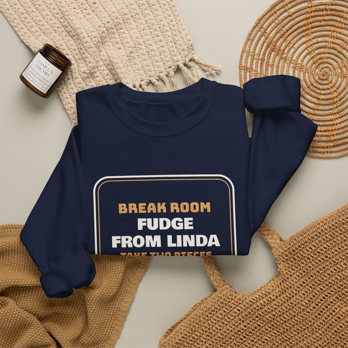 Funny Christmas Coworker Sweatshirt Fudge From Linda Take Two Pieces