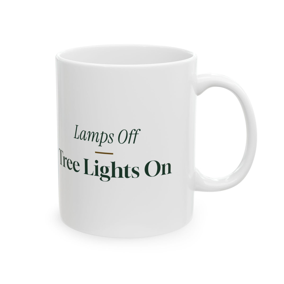 Cozy Christmas Coffee Mug Lamps Off Tree Lights On