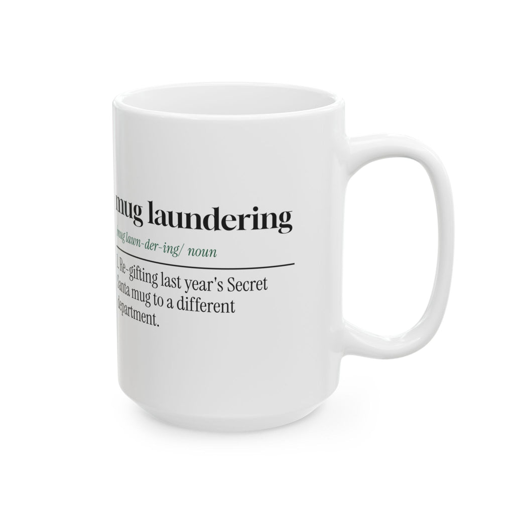 Funny Office Christmas Coffee Mug Mug Laundering Secret Santa Dictionary