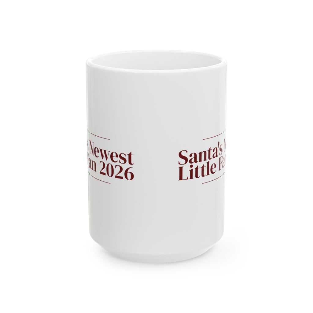 Christmas Coffee Mug Santa's Newest Little Fan 2026 Baby Keepsake