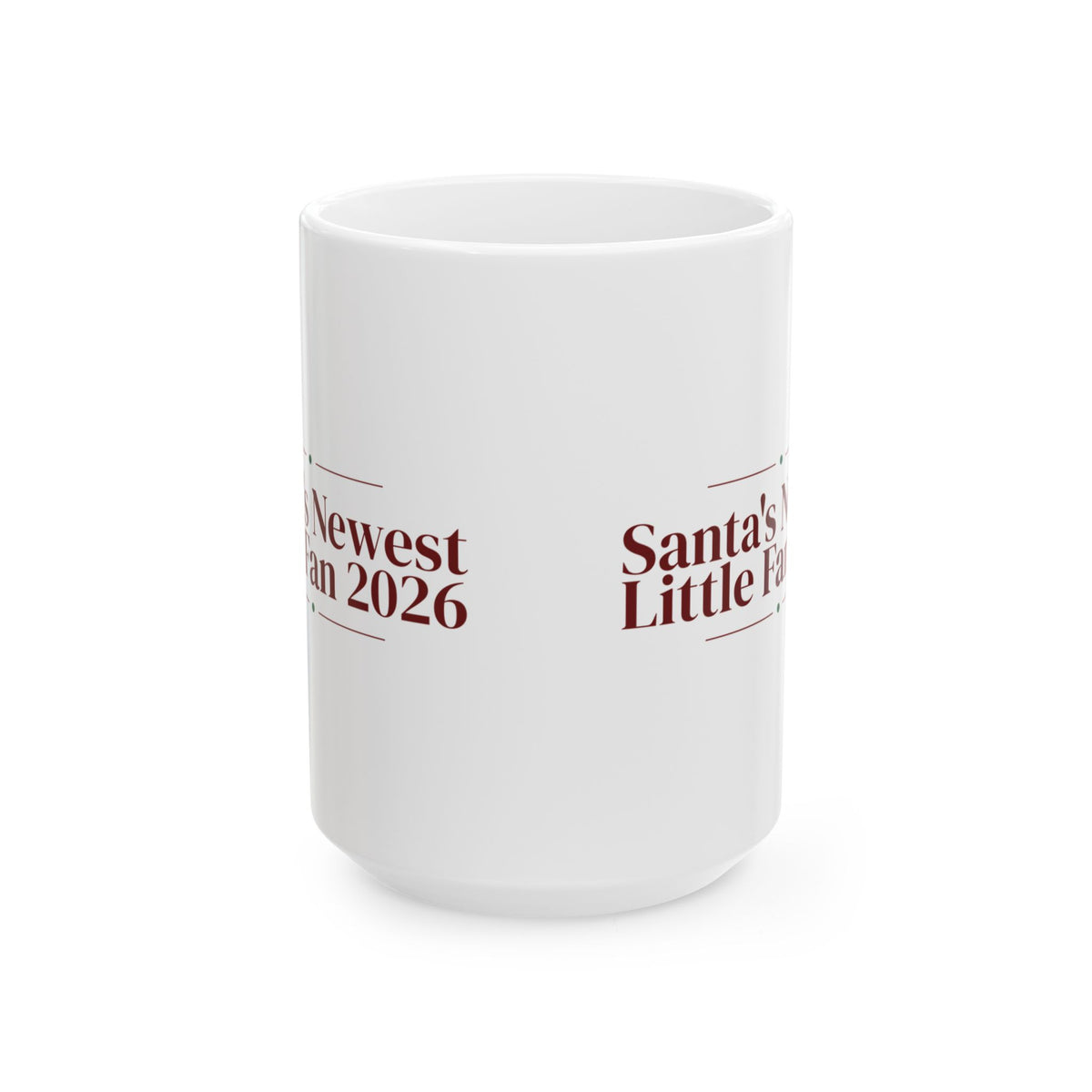 Christmas Coffee Mug Santa's Newest Little Fan 2026 Baby Keepsake