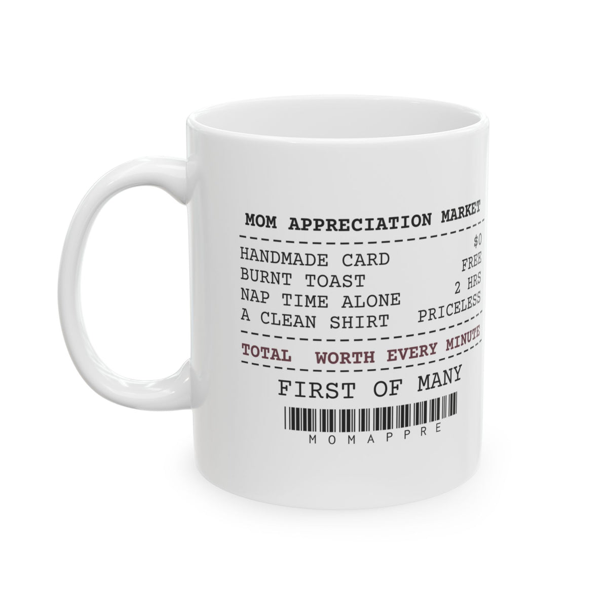 New Mom Coffee Mug Worth Every Minute Receipt For New Moms