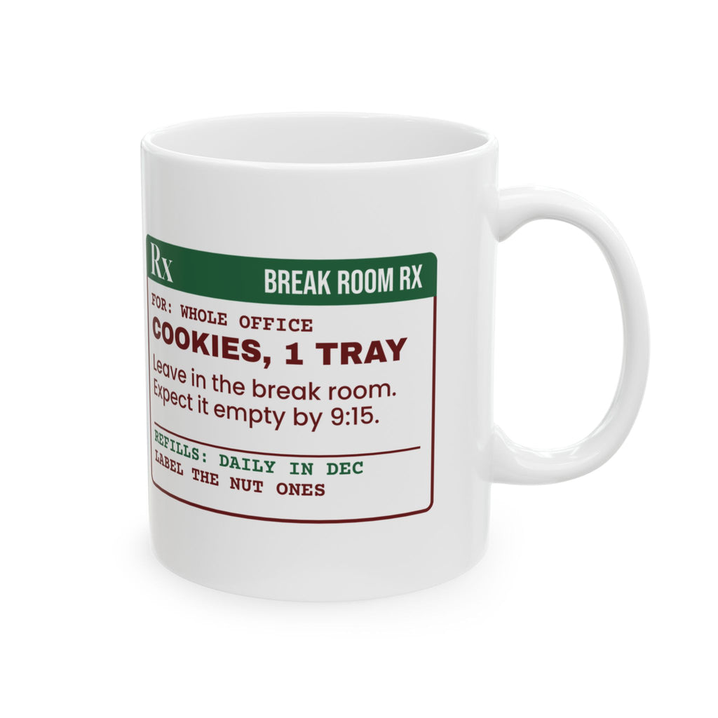 Funny Christmas Coworker Coffee Mug Cookies Gone By 9:15 Prescription