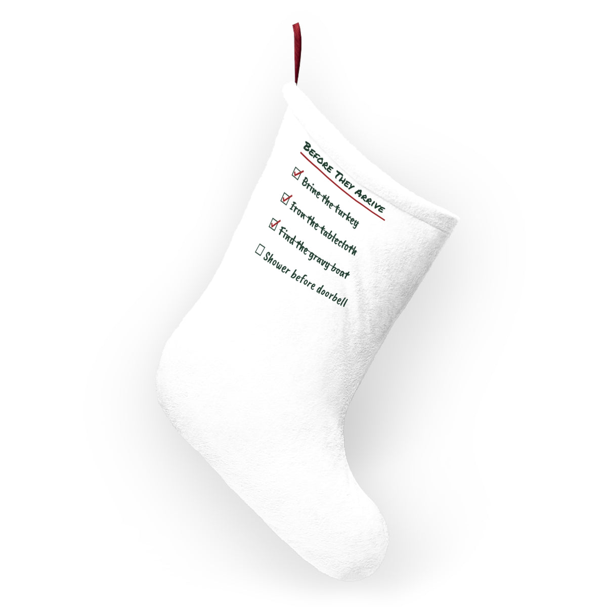 Funny Christmas Stocking Before They Arrive Checklist For Hosts