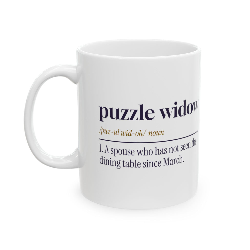 Funny Jigsaw Puzzle Mug Puzzle Widow Dictionary Definition