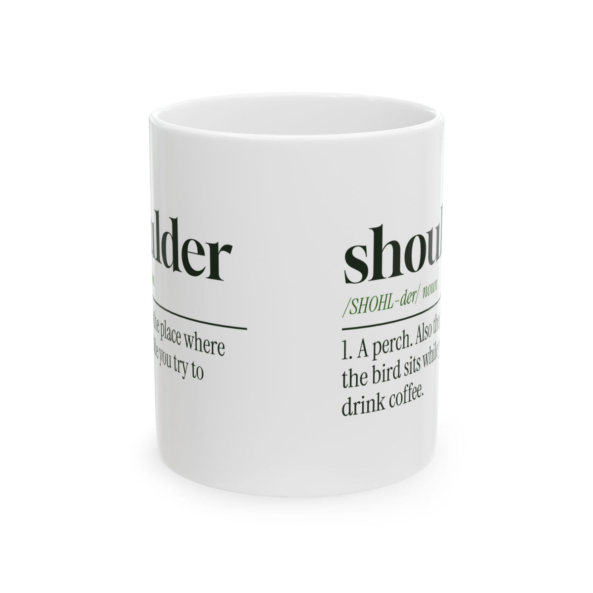 Bird Owner Mug My Shoulder Is A Perch Now Funny Dictionary Cup