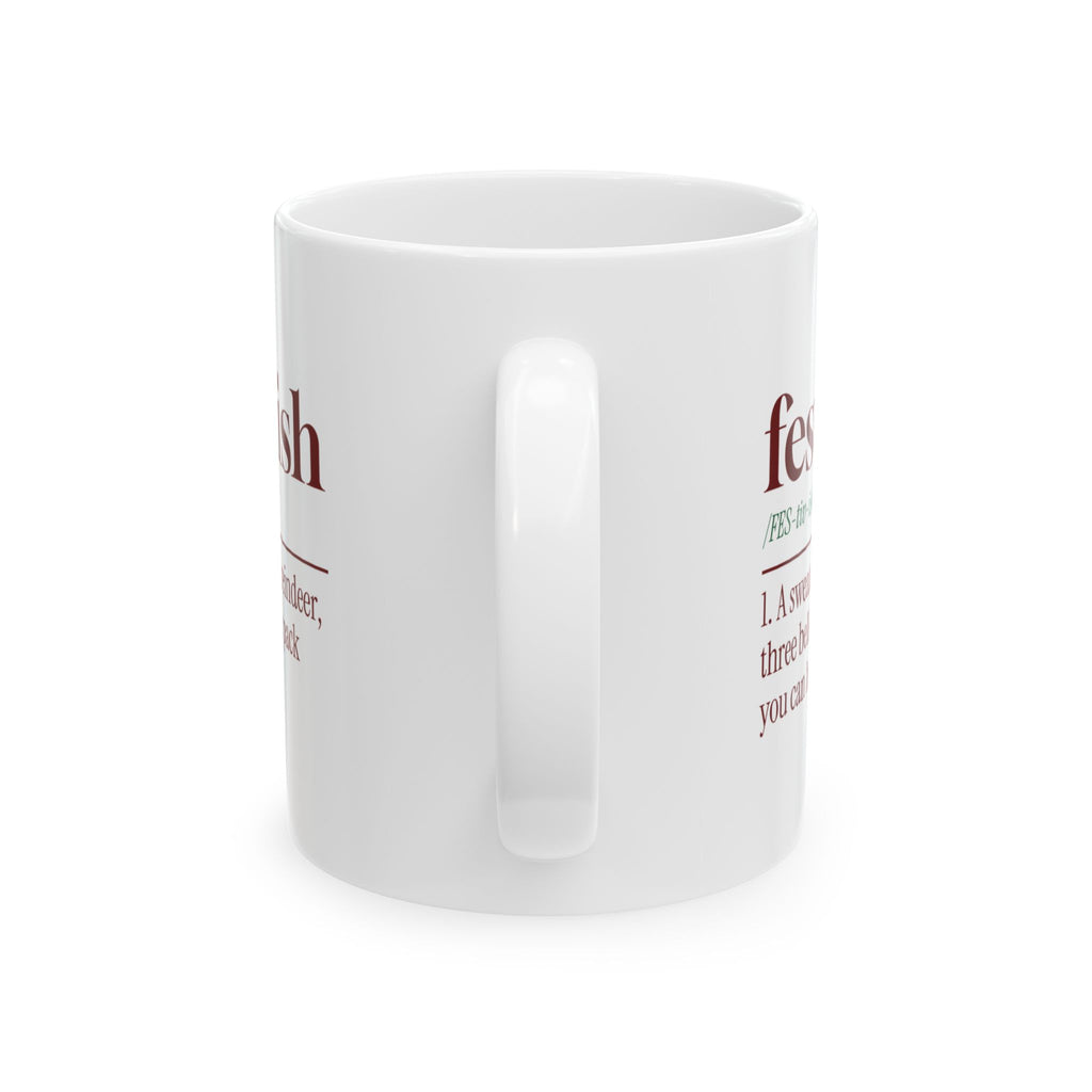 Funny Ugly Sweater Coffee Mug Festive-Ish Dictionary Definition