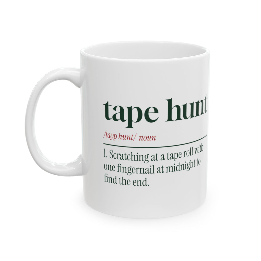 Funny Christmas Wrapping Coffee Mug Tape Hunt Dictionary Definition