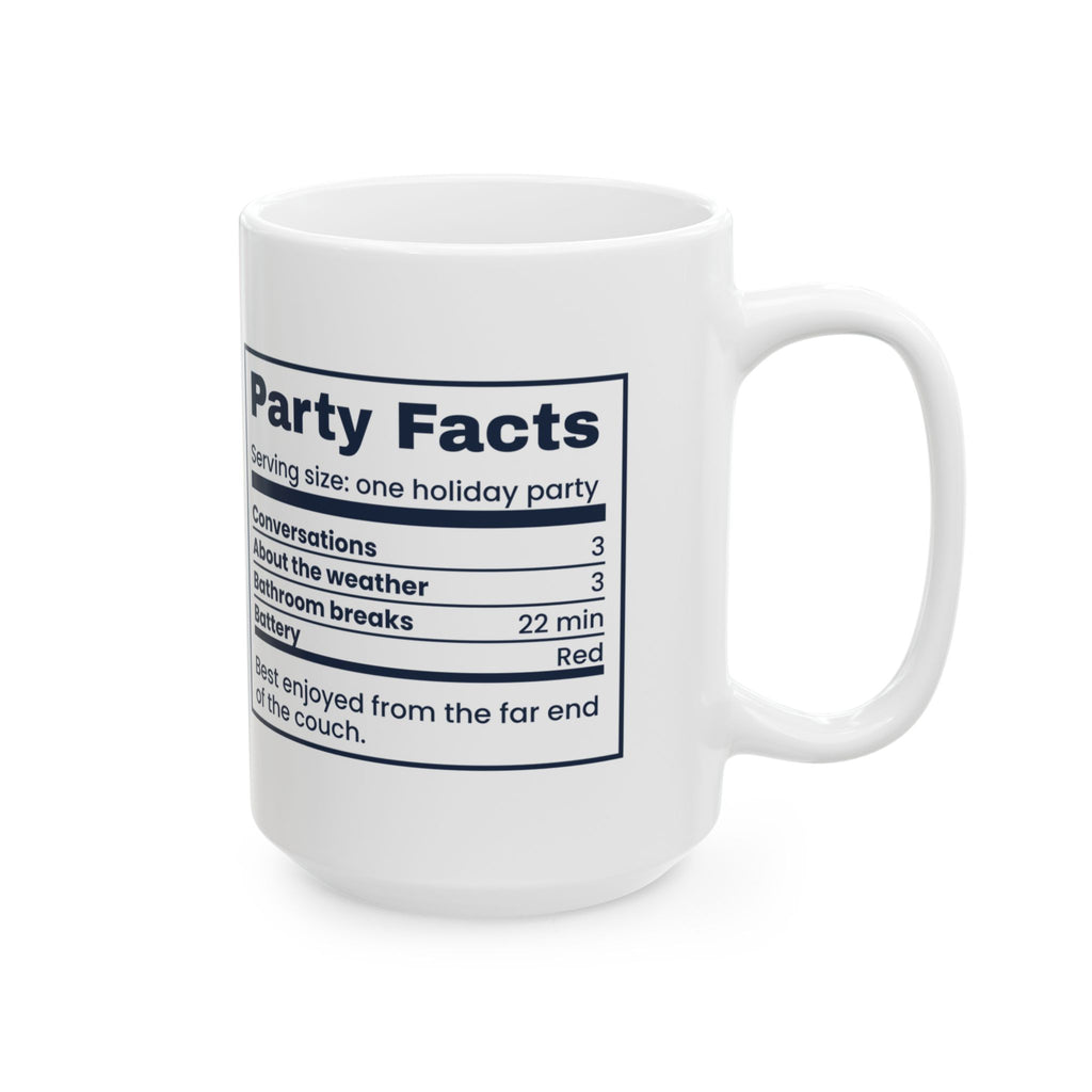 Funny Introvert Christmas Party Coffee Mug Party Nutrition Facts