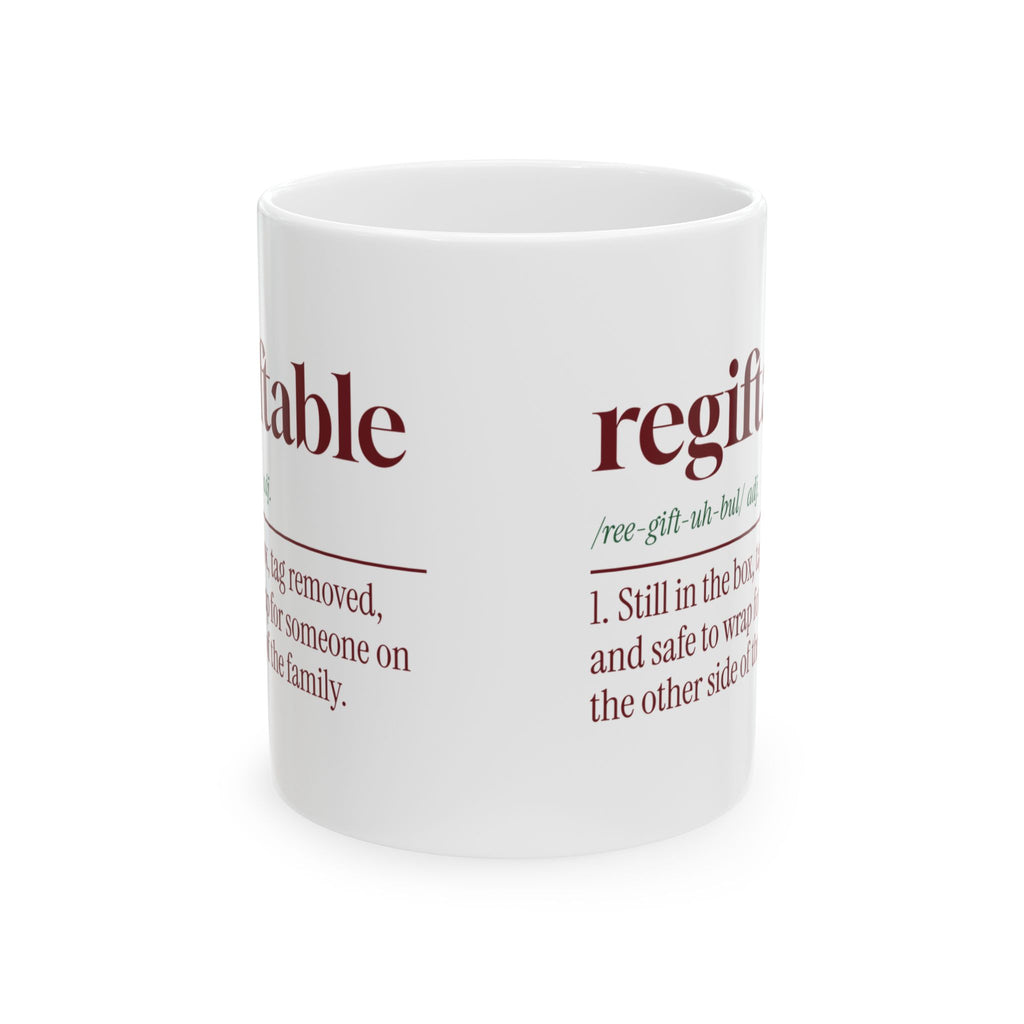 Funny Christmas Coffee Mug Regiftable Definition Still In The Box