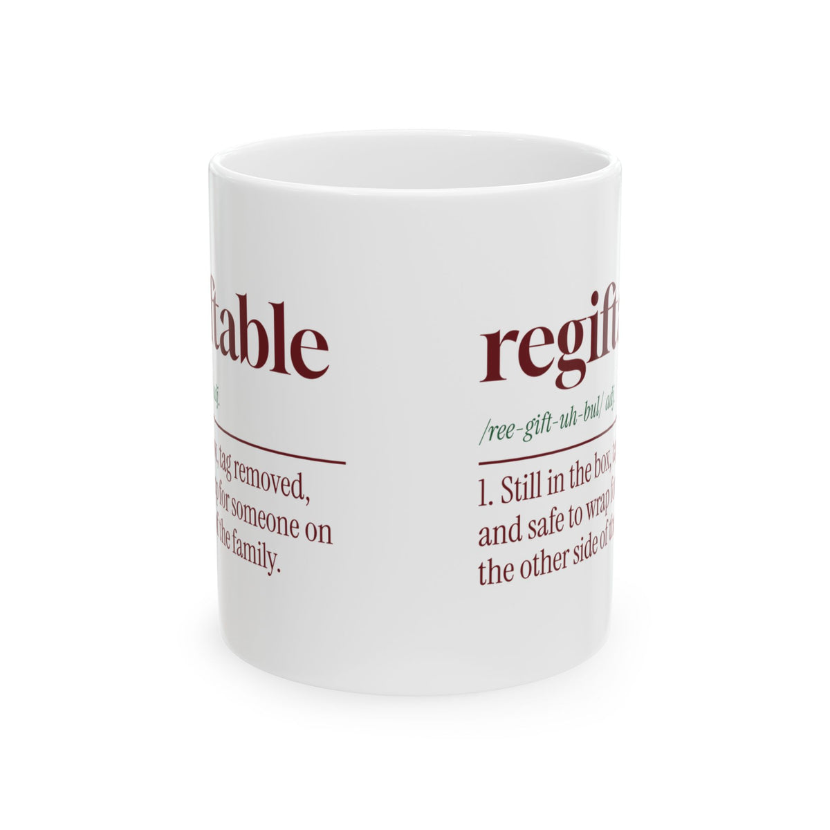 Funny Christmas Coffee Mug Regiftable Definition Still In The Box