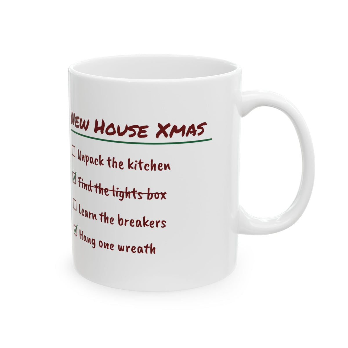 Funny Christmas Coffee Mug Learn The Breakers Hang One Wreath New House